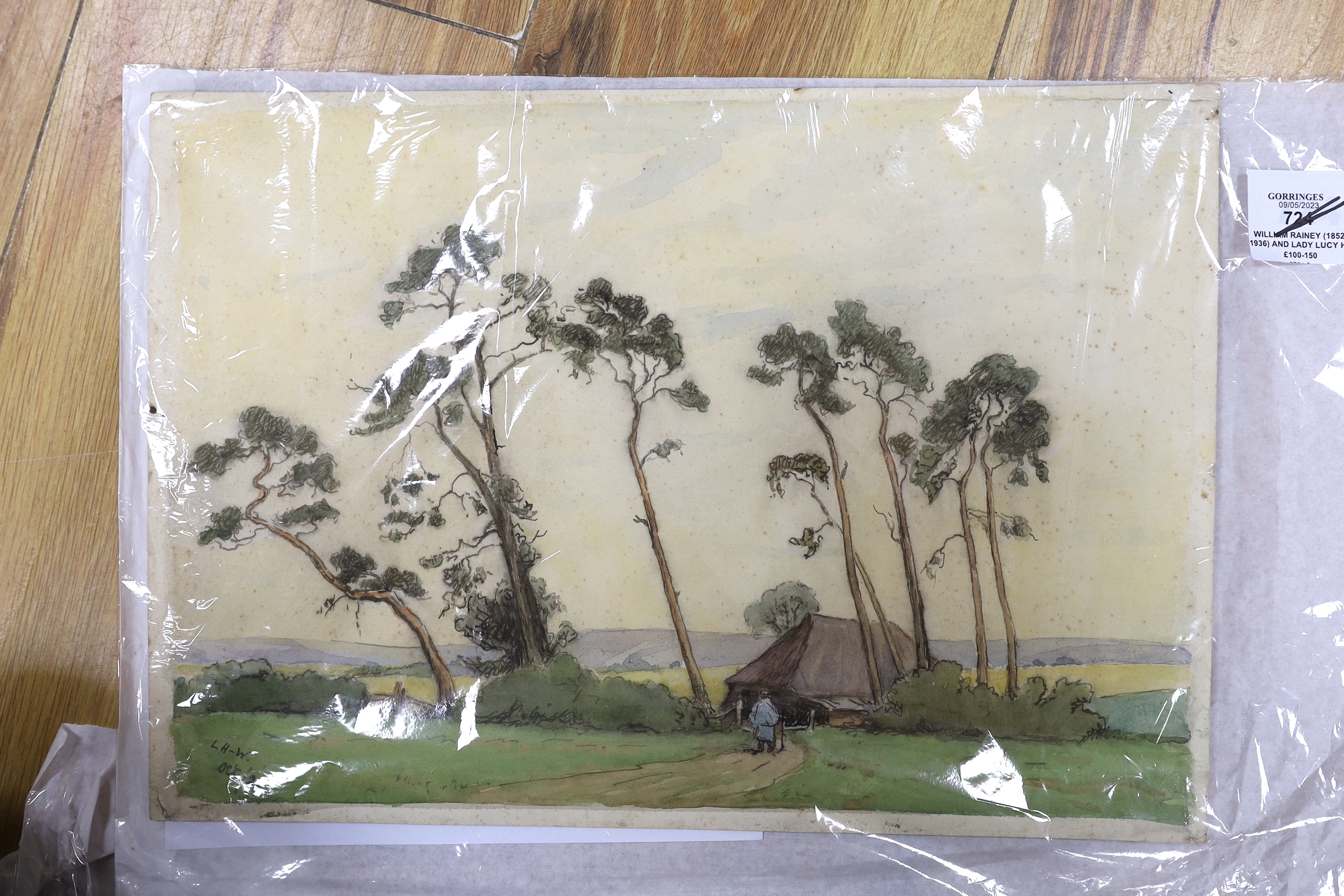 Kevin Pearsh (born 1951), pair of coloured conté crayon drawings, Australian landscapes, signed and dated '78, 30 x 41cm